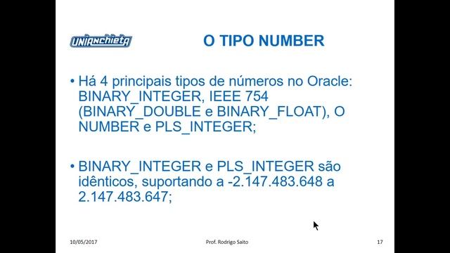 2017-05-10 - ADS - BD-II - AULA 11 - PARTE 01 - INTRODUCAO AO PLSQL, BLOCOS NOMEADOS E NAO NOMEADOS смотреть онлайн