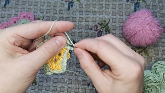 Бабушкин квадрат с веерочками