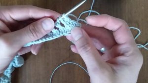 Бандана вязанная спицами