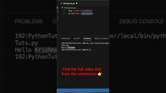 Python String | Print String | Text | codenaman | #python смотреть онлайн