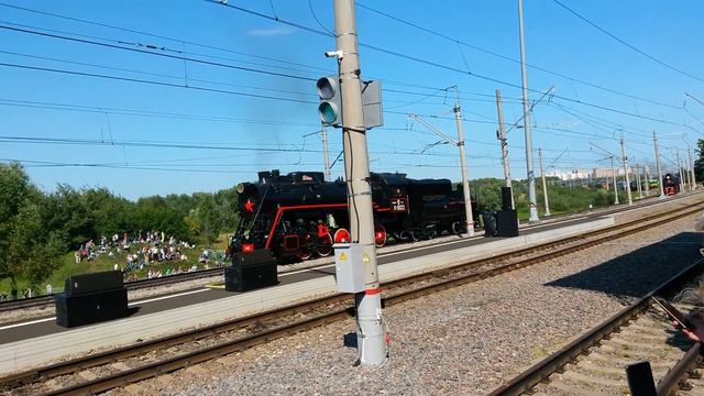 Паровоз Л-0022. Дневное соло. Щербинка. ЭКСПО 1520 2021. 28.08.2021 смотреть онлайн