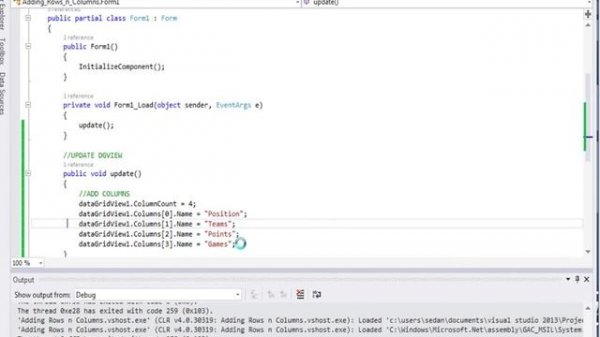 C#  DataGridView Add Columns,Rows Dynamically