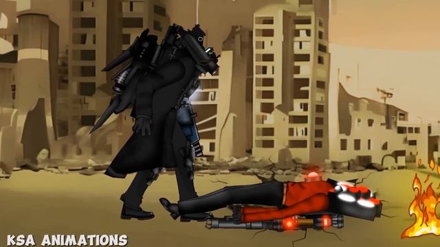 Skibidi Toilets vs TITAN CAMERAMAN, TITAN SPEAKERMAN, TITAN TVMAN, TV WOMAN - DC2 ANIMATION FIGHT! смотреть онлайн