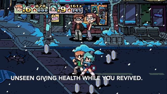 Scott Pilgrim Vs The World The Game:All forgotten taunt character/health & secret attack (2022). смотреть онлайн