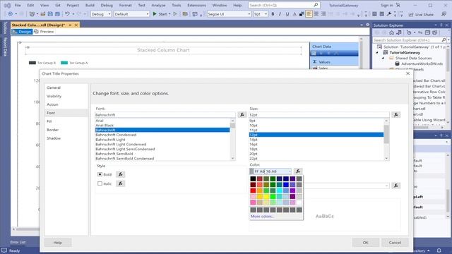 SSRS Tutorial - Stacked Column Chart смотреть онлайн