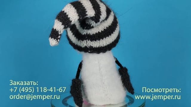 Снеговик в колпаке: авторская вязаная игрушка ручной работы смотреть онлайн