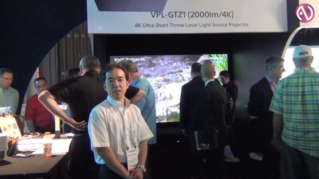 Sony: лазерный ультракороткофокусный 4K-проектор VPL-GTZ1 на InfoComm 2014 смотреть онлайн