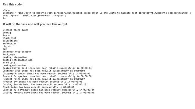 Magento: How to do reindexing and cache clear with external file? (3 Solutions!!) смотреть онлайн