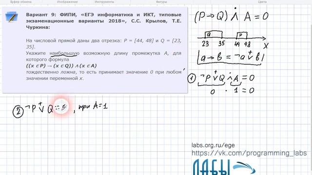 Разбор 15 задания ЕГЭ по информатике 2018(Крылов Типовые экзаменационные варианты,в9)числовая пряма смотреть онлайн