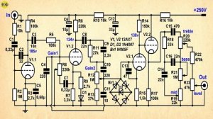 Ламповый гитарный усилитель.