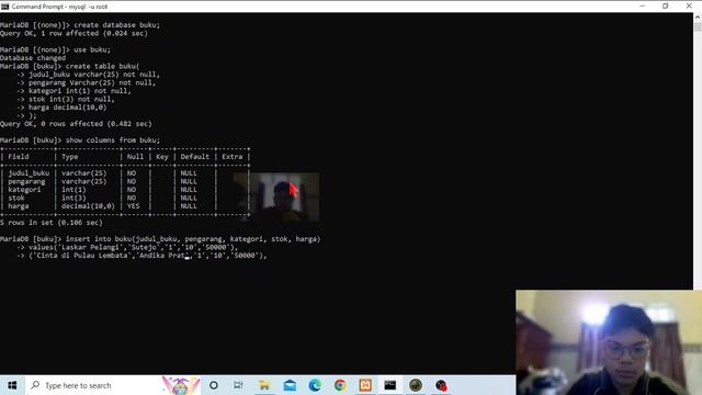 Modul 3 Fungsi - Fungsi Pustaka MySQL No. 2 Membuat tabel buku смотреть онлайн