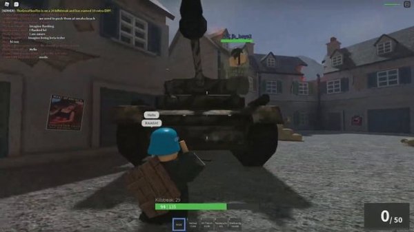 Trying the new SUPPORT WEAPON but now I'm 18 (Roblox D-DAY)