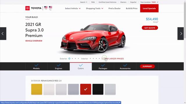 Toyota GR Supra | Car Configurator смотреть онлайн
