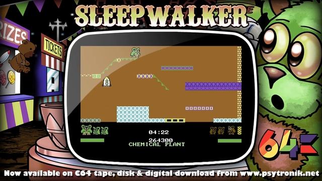 Sleepwalker C64 Gameplay (Psytronik Software) смотреть онлайн