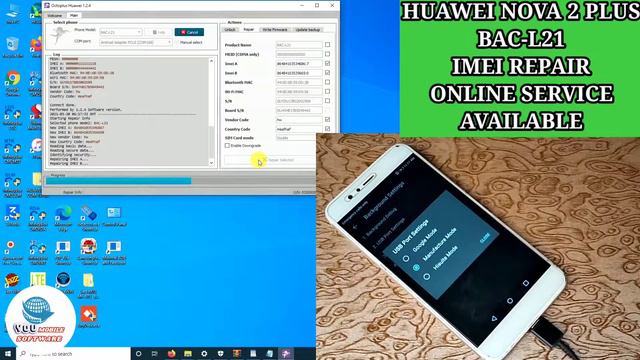 HUAWEI BAC-L21 NOVA 2 PLUS IMEI REPAIR смотреть онлайн