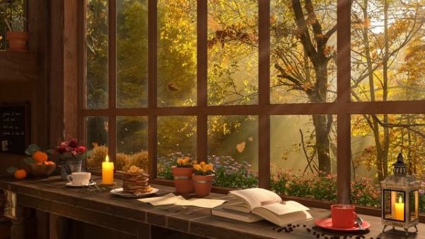 Relaxing Jazz Cafe Vibes ? Autumn Jazz Piano Instrumental & Cozy Little Corner Coffee Shop Ambience