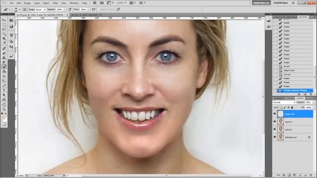 Photoshop retouch ,be young again (not tutorial ,15x speed) смотреть онлайн