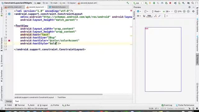 Android Learning - Constraint Layout and UI Widgets смотреть онлайн