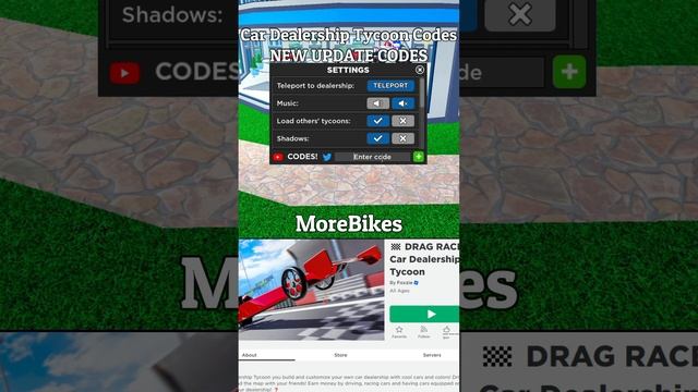 NEW!! (2023) ? Roblox Car Dealership Tycoon Codes ? ALL *UPDATE* CODES! #shorts #roblox смотреть онлайн
