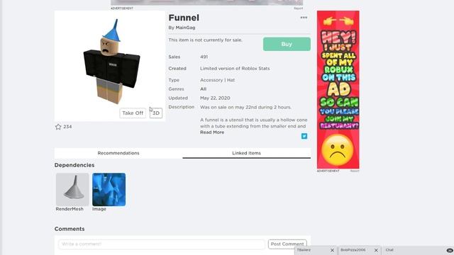 IRON FUNNEL LIMITED TIME ROBLOX UGC смотреть онлайн