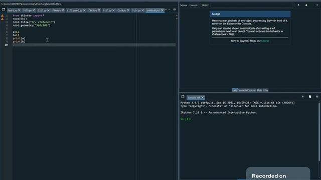 How to use a TRY STATEMENT in python смотреть онлайн