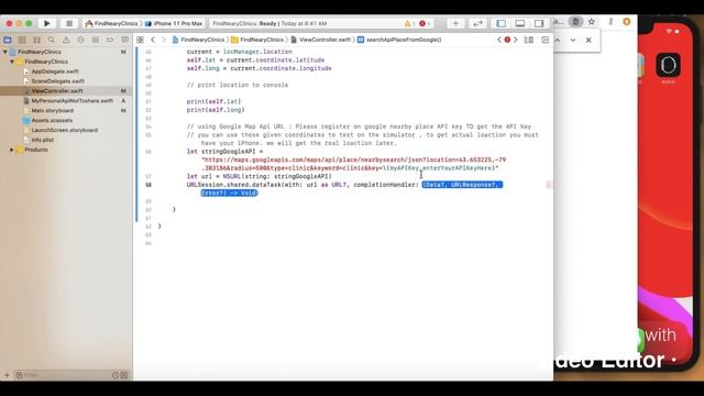 XCode Swift Find nearby places simple iOS app using Google Maps Platform APIs ZAJ-1.1 смотреть онлайн