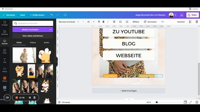 Erstelle eine Bio Link Webseite für Instagram mit Canva in unter 20 Minuten | Canva-Tutorial смотреть онлайн