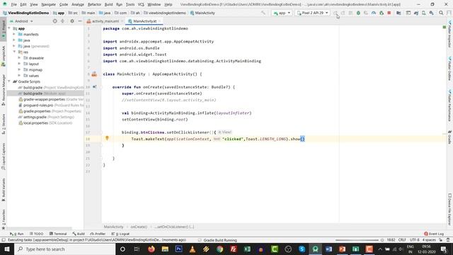 View Binding in Kotlin replace findViewById in AndroidX | Android Studio 3.6+ | Kotlin | 2020 смотреть онлайн