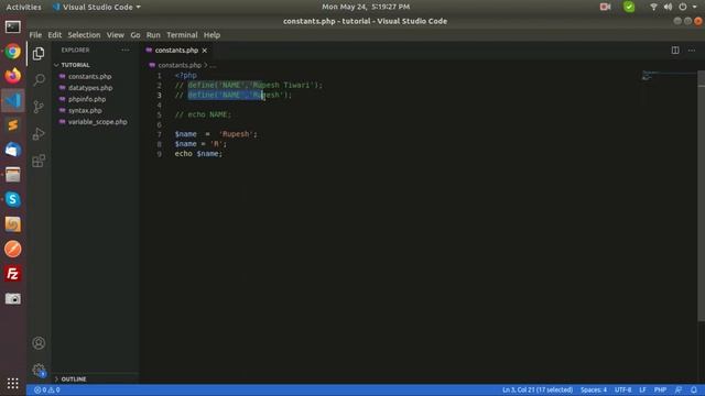 Constant in PHP | Difference between constant and variable | Use of Constant смотреть онлайн