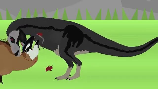 Tyrannosaurus vs Acrocanthosaurus (sticknodes dinosaur battle) смотреть онлайн