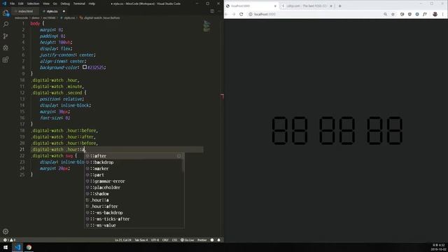 7 Segment Digital Clock - HTML + CSS + JS смотреть онлайн