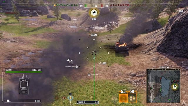 World of Tanks Console -- T92 HMC with 8k damage on Lakeville map in Defeat смотреть онлайн