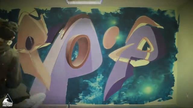 3д граффити в интерьере на заказ! Рисунок на стене на заказ! смотреть онлайн