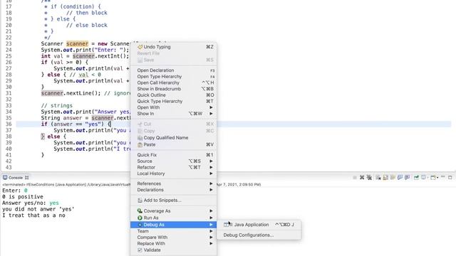 Java Tutorial: If Else Conditions смотреть онлайн