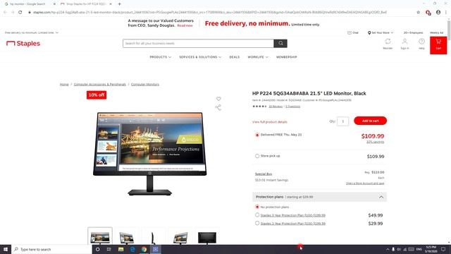 HP Monitor P224 21.5" LED Monitor Unbox and Review смотреть онлайн