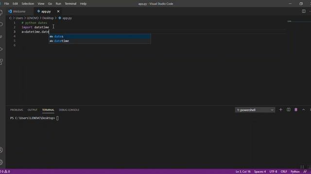 Python Date example (Under 1 minute) смотреть онлайн