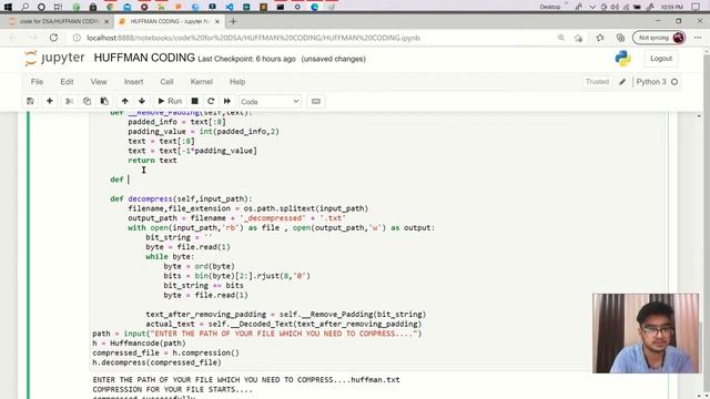 HUFFMAN CODING PROJECT IN PYTHON(Decoding of text) смотреть онлайн
