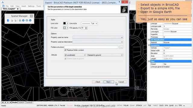 Directly to Google Earth (KML) from your BricsCAD drawing - Spatial Manager™ Blog смотреть онлайн