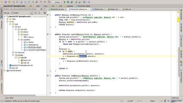 Apache CXF ve Spring Security смотреть онлайн