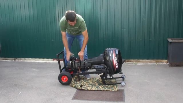 Установка лодочного мотора на тележку УТМ смотреть онлайн