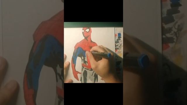 I draw a Spider-Man Comics art?️? Рисунок Человека-паука комикс стиль ?️? смотреть онлайн