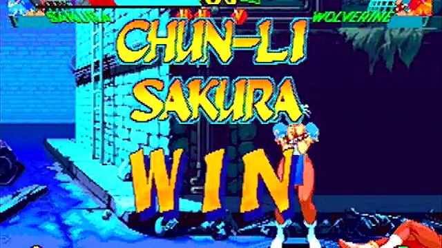 Marvel Super Heroes vs Street Fighter [PS1] - Arcade Mode - Chun-Li & Sakura смотреть онлайн