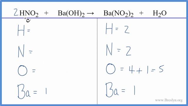 How to Balance HNO2 + Ba(OH)2 = Ba(NO2)2 + H2O ( Nitrous acid + Barium hydroxide) смотреть онлайн