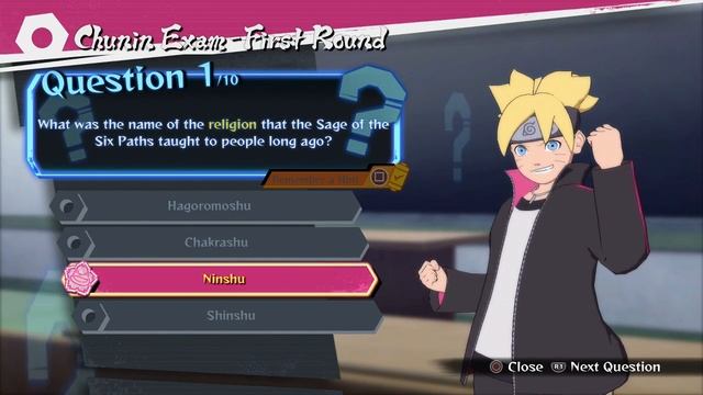 Naruto Ninja Storm 4 - Road to Boruto - All Correct Test Answers! Chunin Exam Round 1 смотреть онлайн
