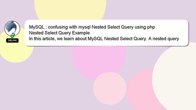 MySQL : confusing with mysql Nested Select Query using php смотреть онлайн