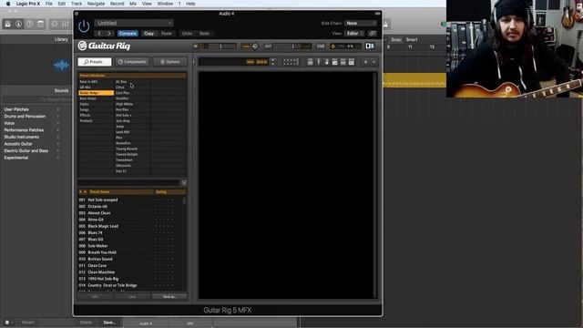 How I direct record guitar tracks using Logic Pro and Guitar Rig software смотреть онлайн