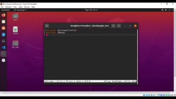Qt: Create Qt console app in Ubuntu Linux terminal from scratch