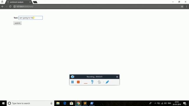 Demo Sentiment Analysis of given text & deployment in Django Application смотреть онлайн