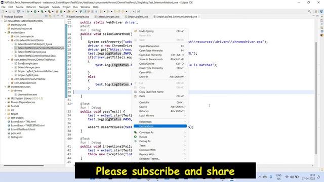 #ExtentReport - 5 | ITestResult Interface with TestNG Selenium in Extent Report | #NATASATech смотреть онлайн