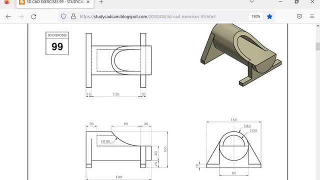 BricsCAD 練習圖18 - CAD 練習圖 - AutoCAD 替代軟體 смотреть онлайн